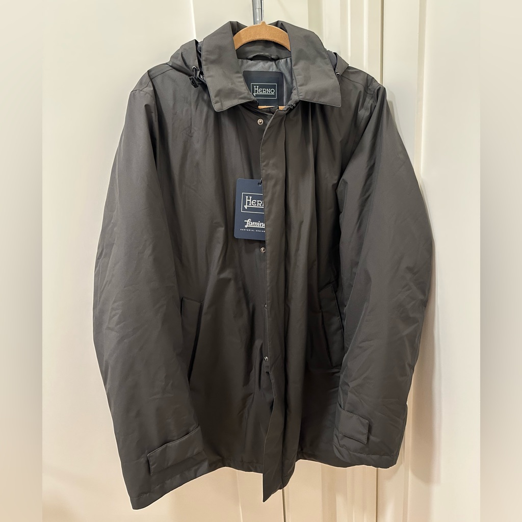 Brand New Herno Laminar Carcoat In Goretex Grey Size It 54